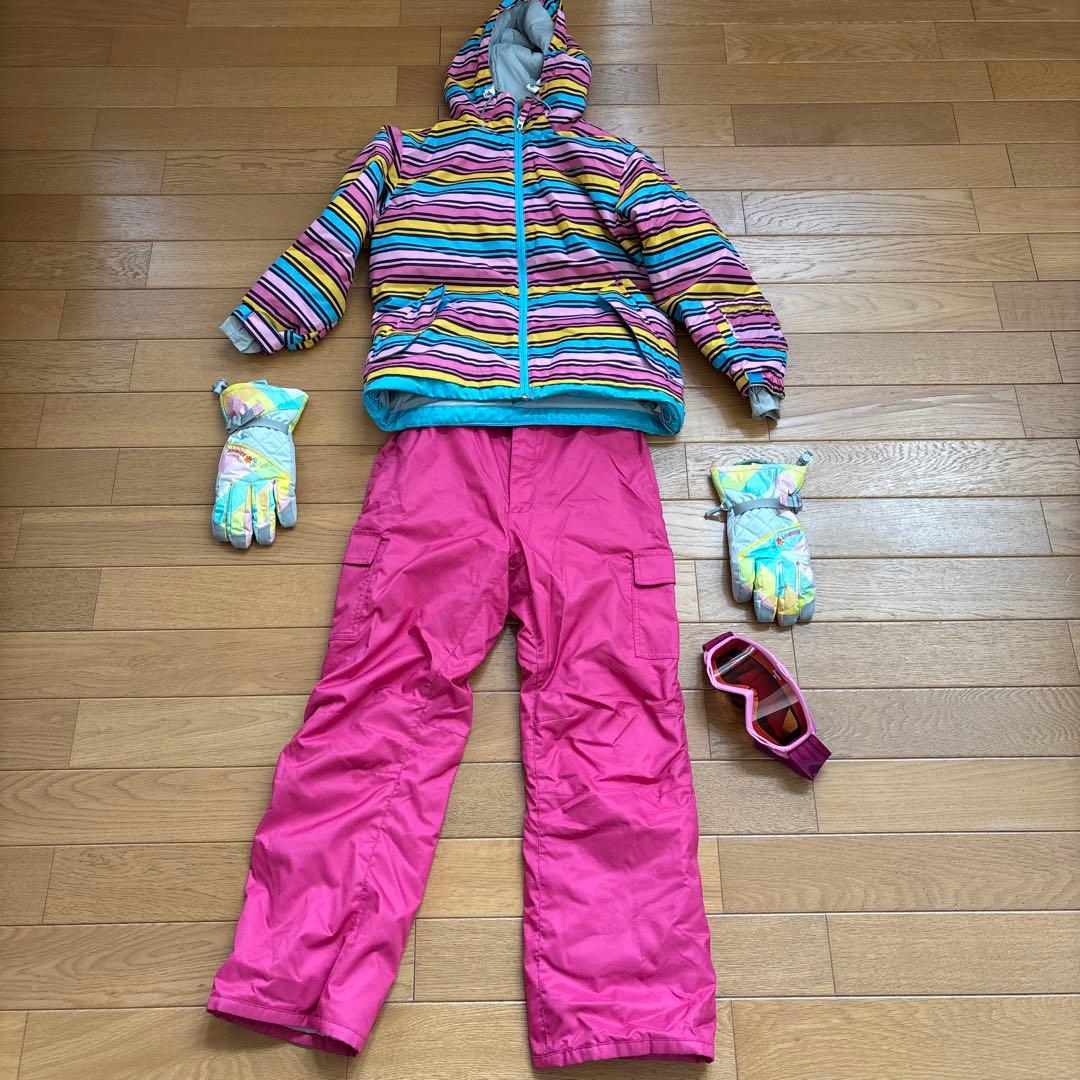 子ども用 スキーウェアセット（ストライプ）
