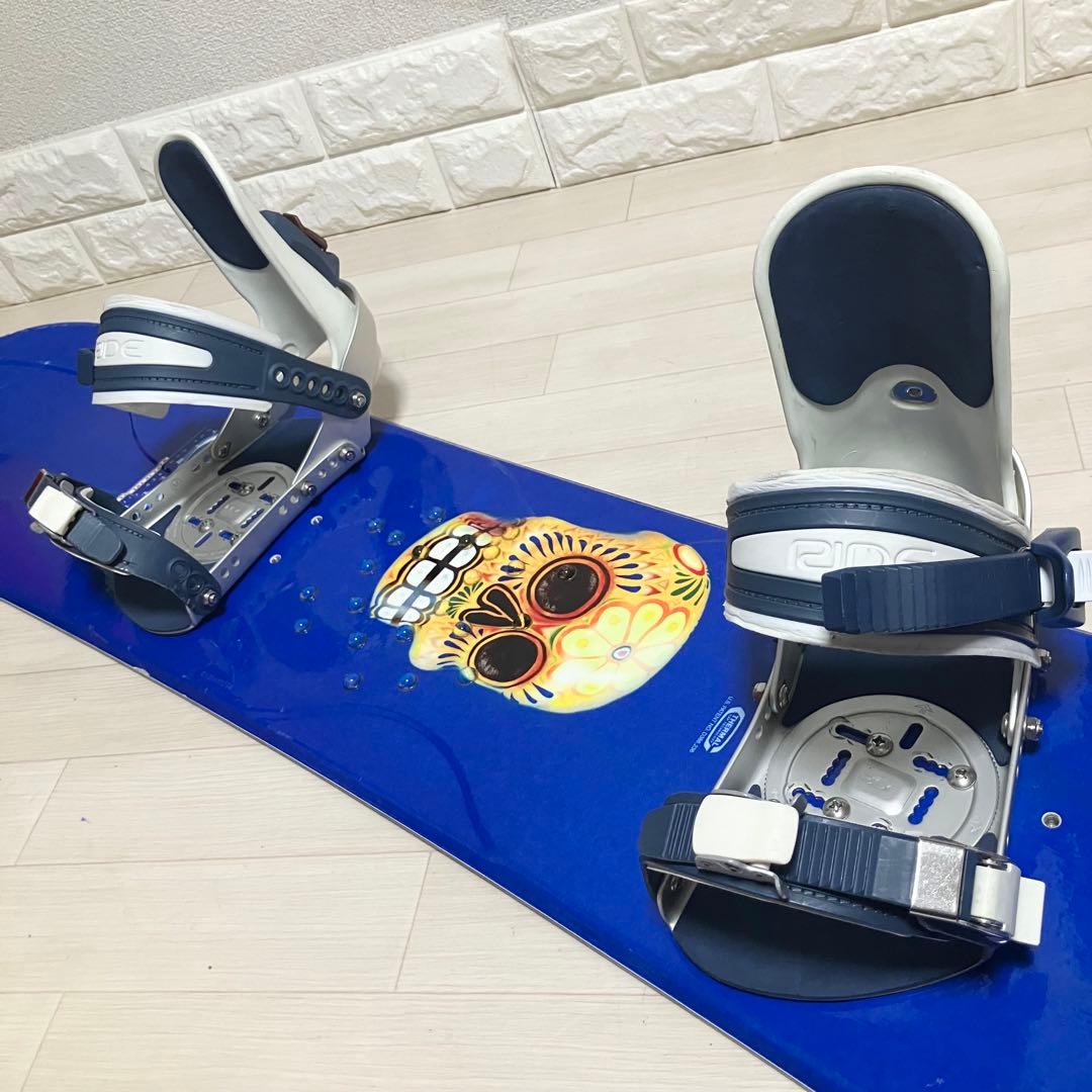 ケース付/RIDE TIMELESS ライドスノーボードセット152 バイン約M