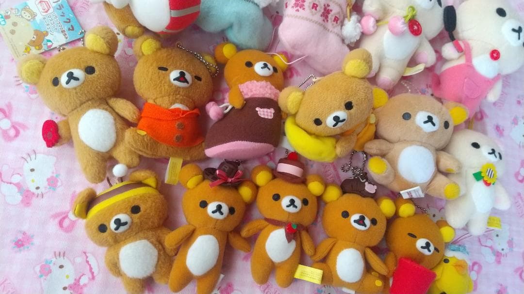 リラックマ　コリラックマ　キイロイトリ　マスコットキーチェーン　ぬいぐるみ