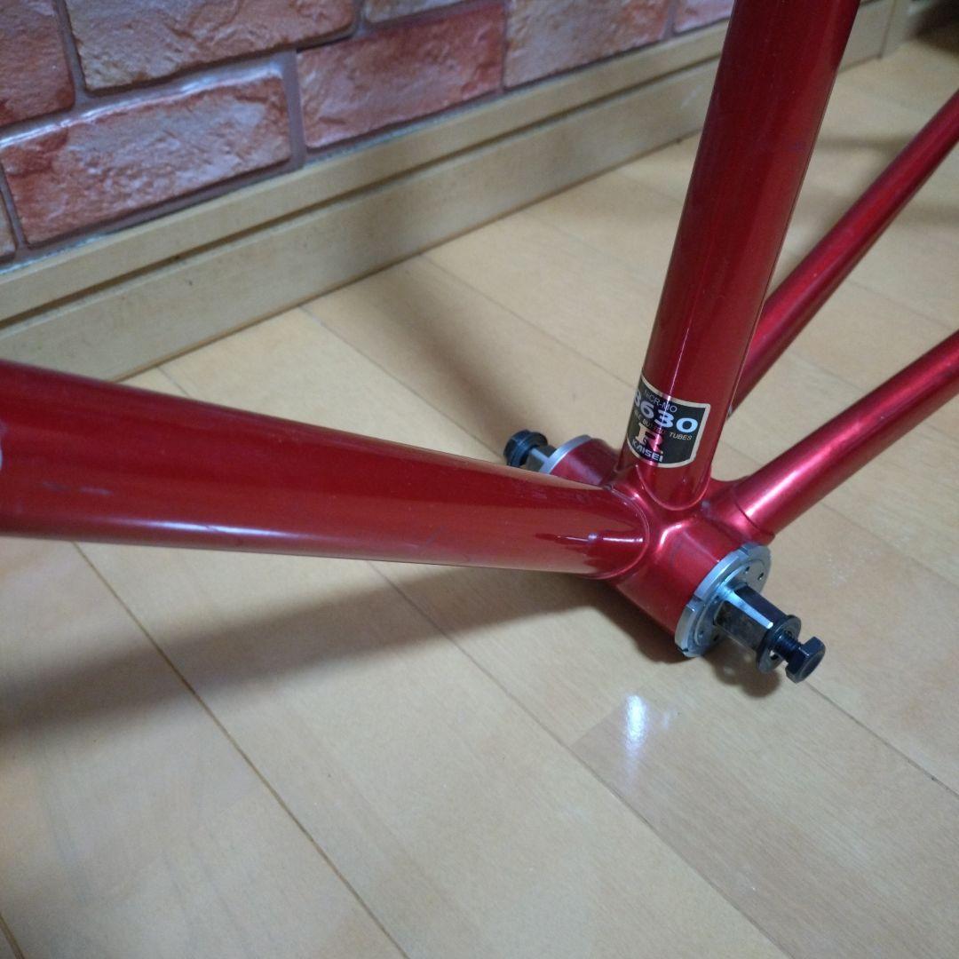 大きめ！競輪NJS認定　Panasonic ピストフレーム レッド