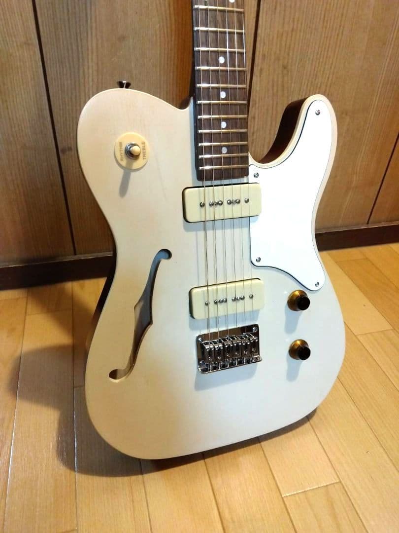 ユ*ゴ様 ホワイト セミホロウボディ エレキギター