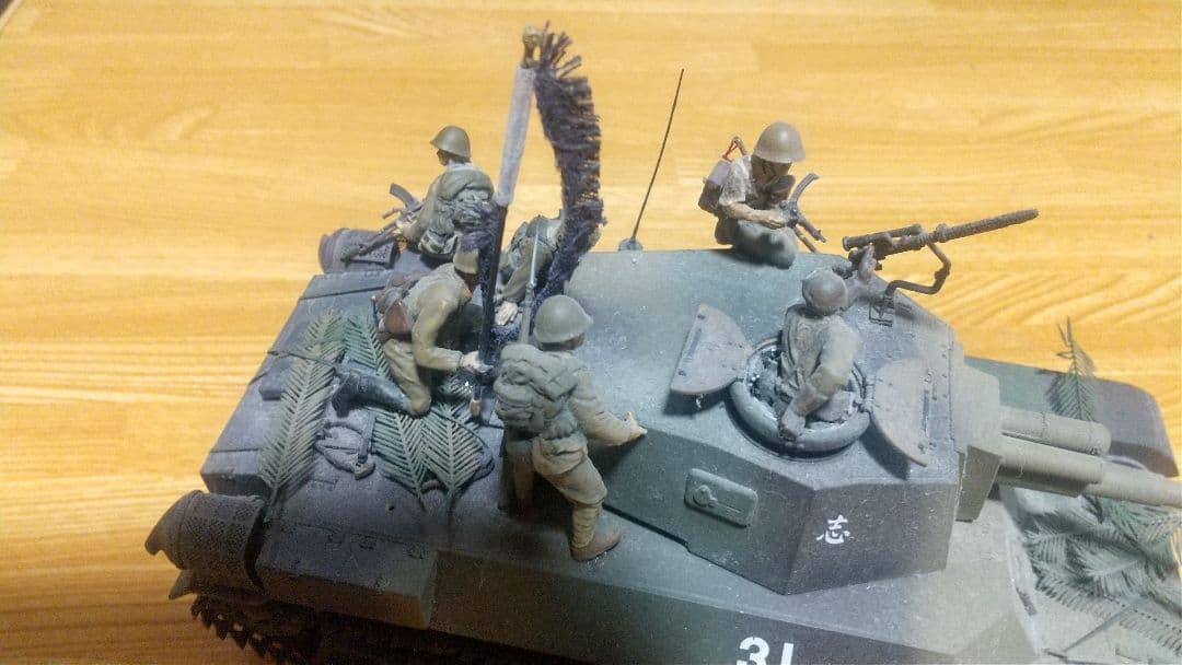 1/35 完成品 架空 日本陸軍四式中戦車&日本陸軍歩兵