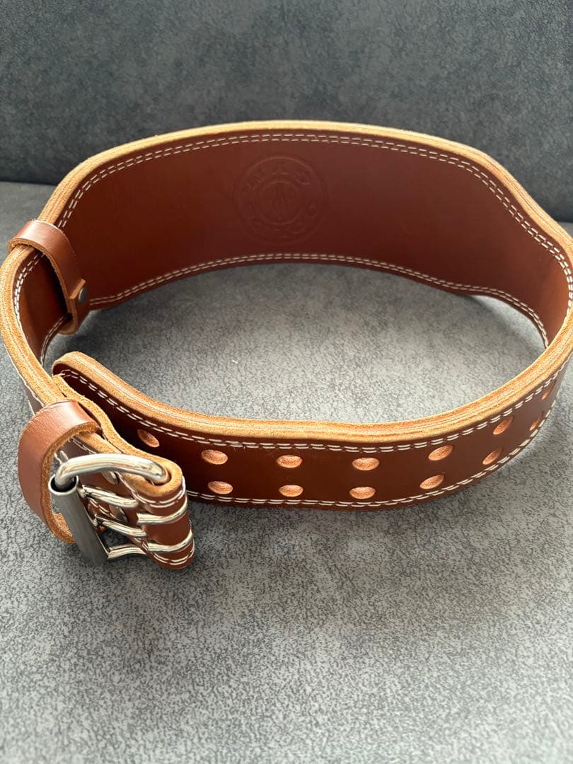 ゴールドジムプロレザーベルト　Mサイズ(ウエスト75-85cm)