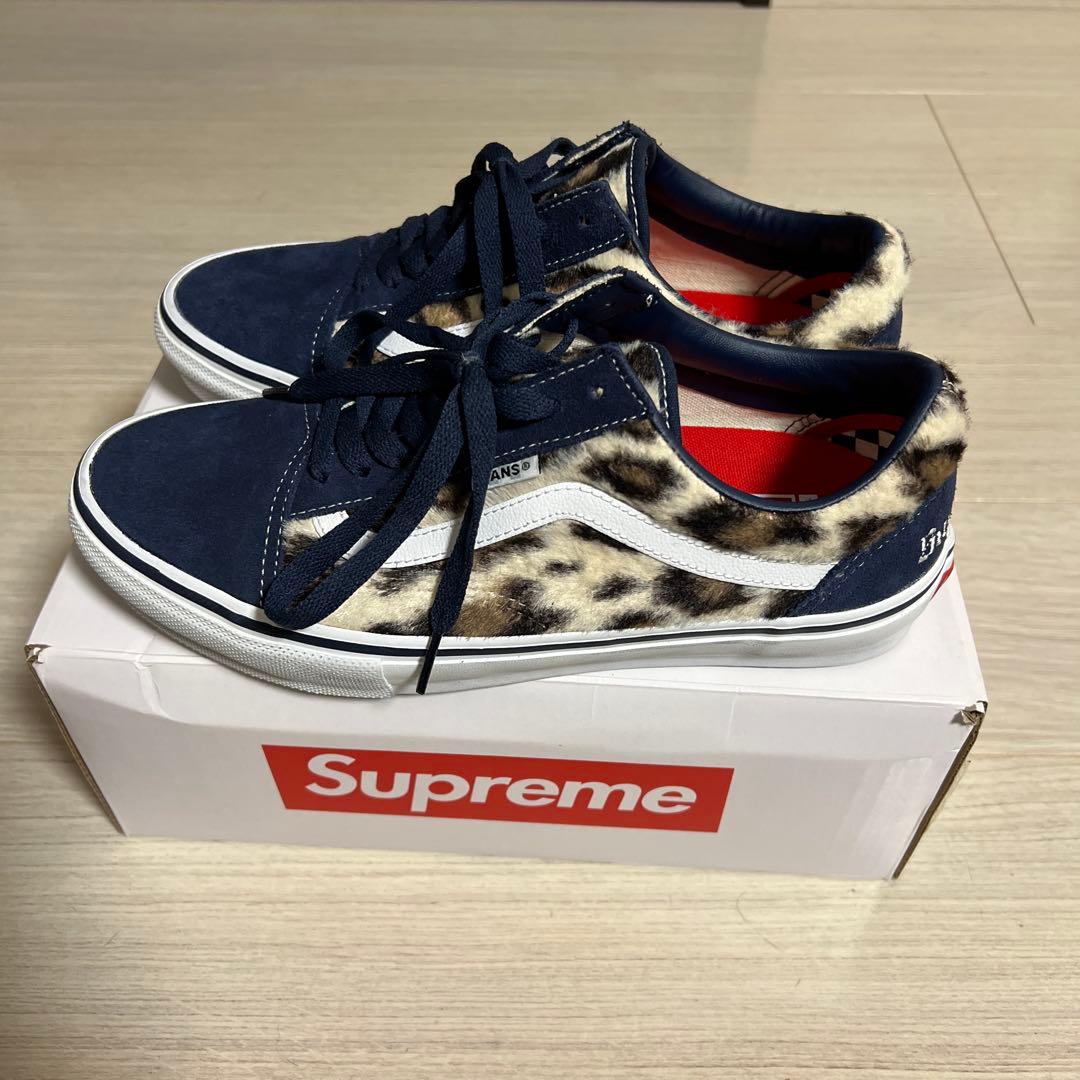 Supreme Vans スニーカー ネイビー/レオパード