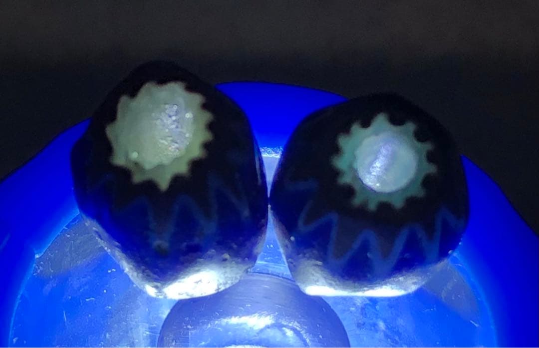 とんぼ玉　シェブロン　7層　ヴェネチア