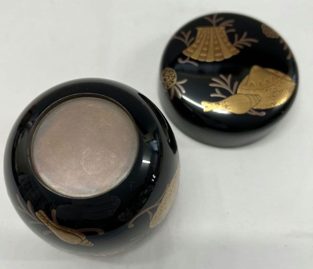 海松貝蒔絵 棗 内銀地 平安 光阿弥 茶道具