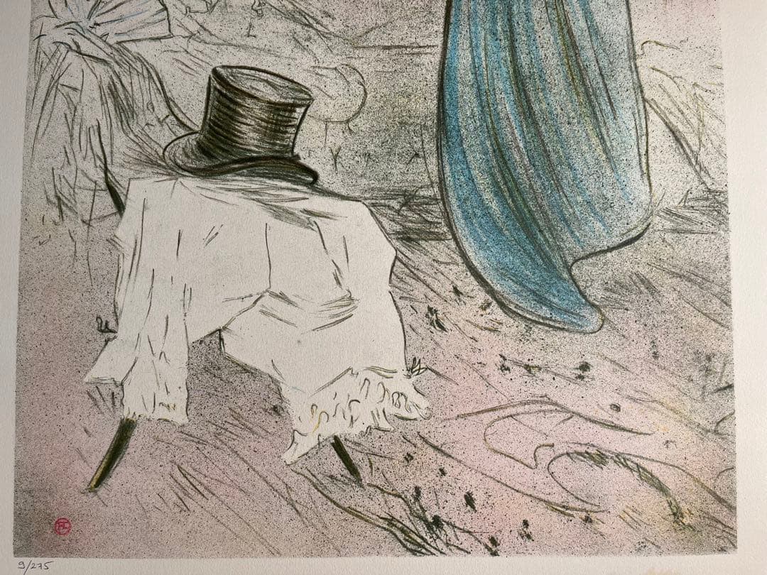 ロートレック　リトグラフ【エルの口絵】限定 ED番号、エンポススタンプ、承認印有