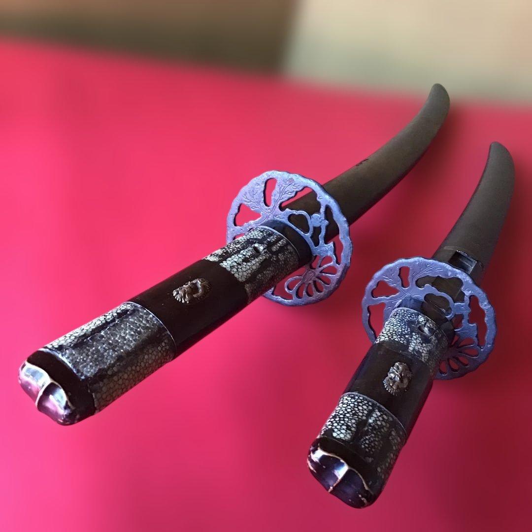 江戸時代　大小　揃い拵　繋ぎは木製　刃はありません。