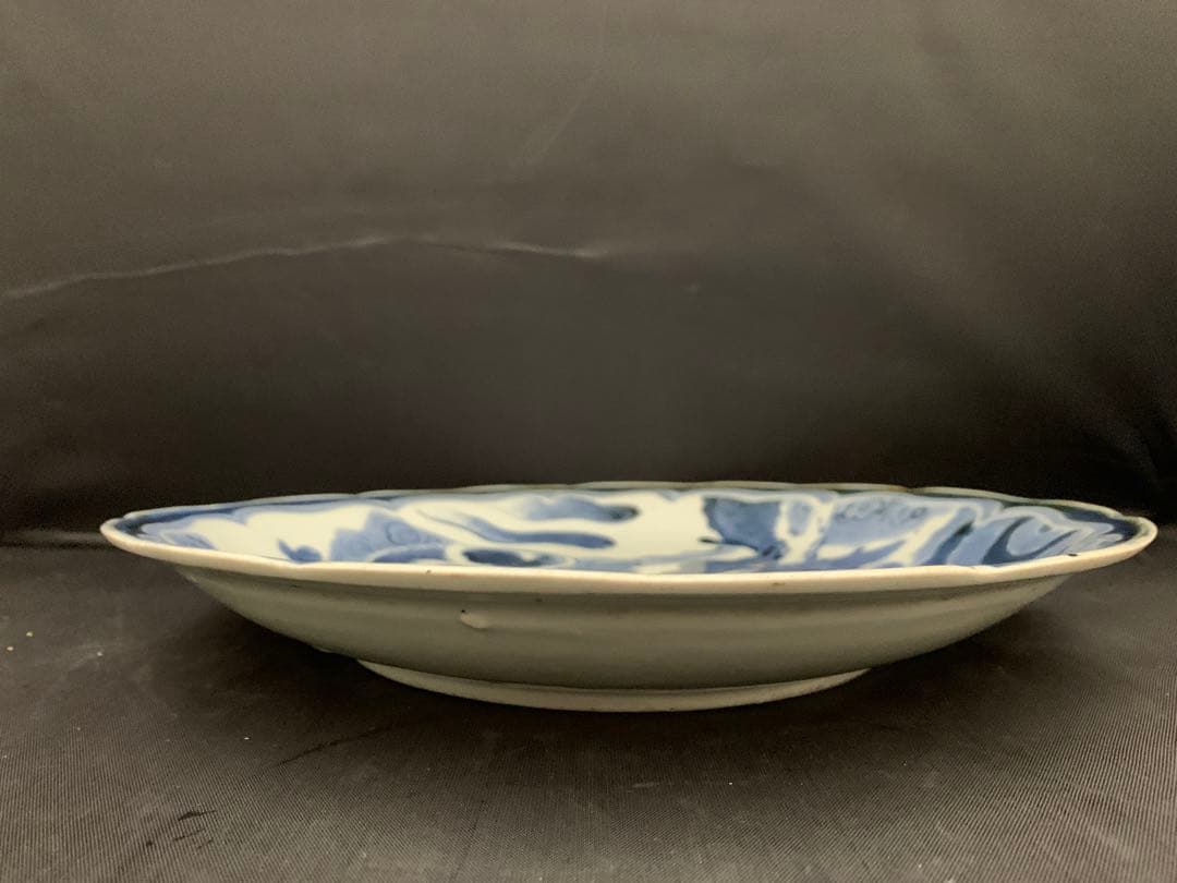 古伊万里　染付　龍　大皿　約直径29.5㎝