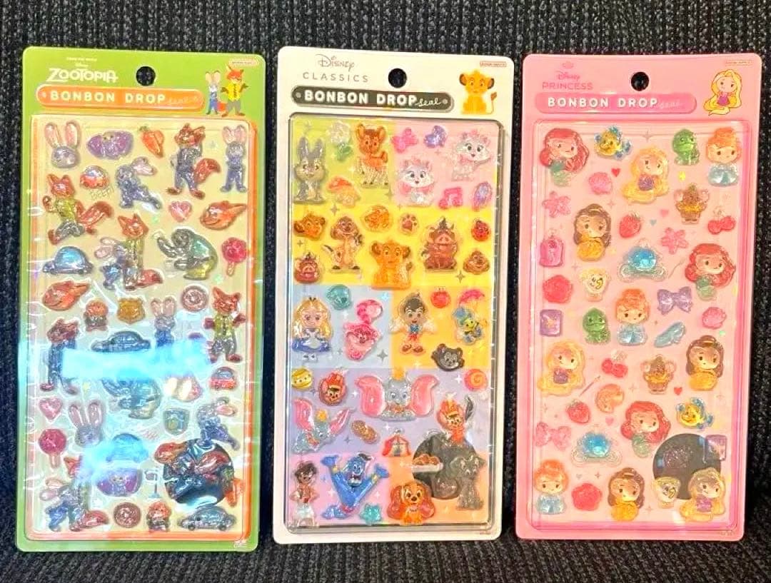 ボンボンドロップシール　クラシック　プリンセス　ズートピア