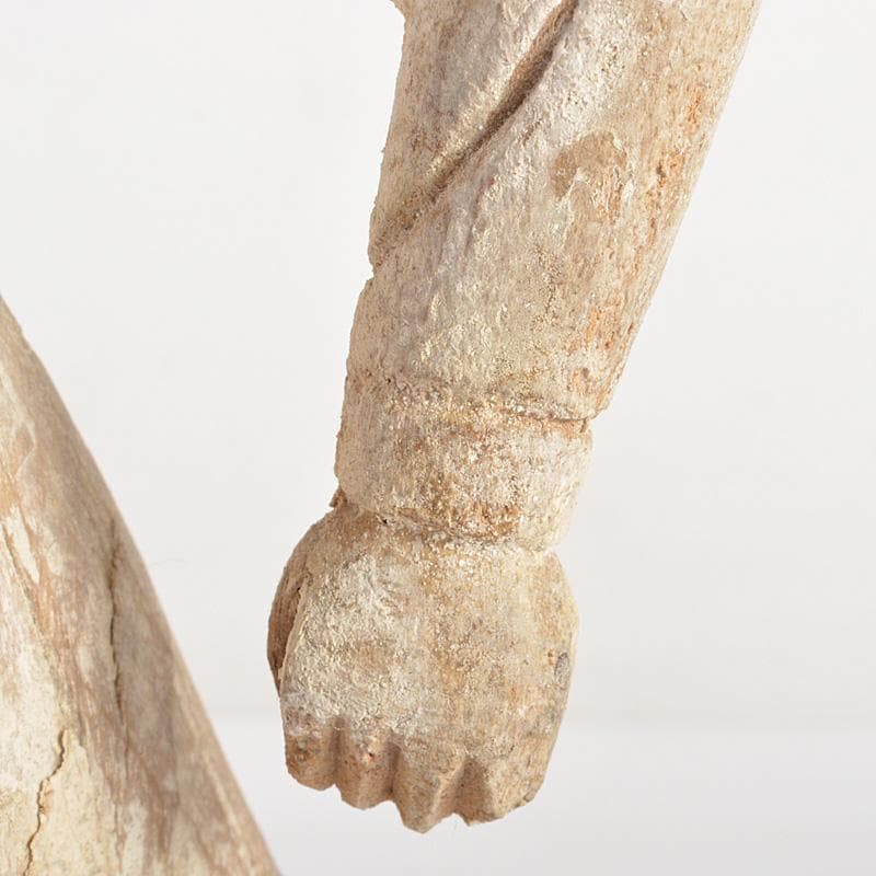 中国　木彫加彩　羅漢像　置物　M　R6915E