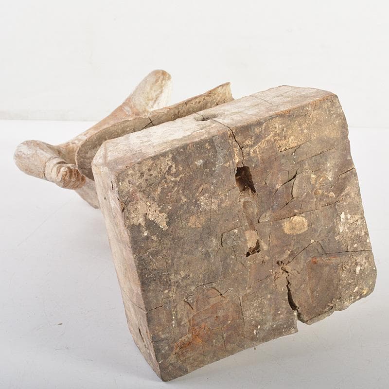 中国　木彫加彩　羅漢像　置物　M　R6915E