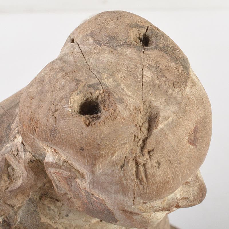 中国　木彫加彩　羅漢像　置物　M　R6915E