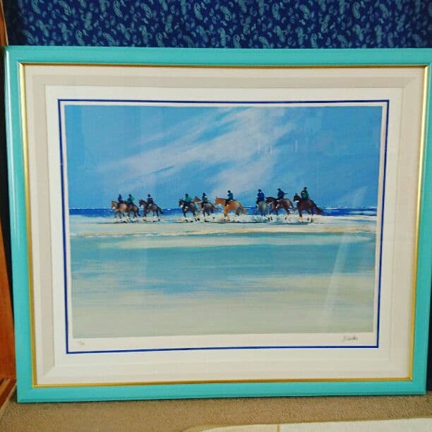 ヴィクトール・スパン 「浜辺の風景」 シルクスクリーン 47/247