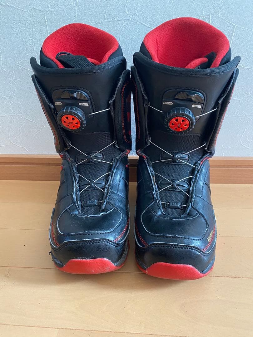 kissmark スノーボードブーツ 靴　23.0㎝ チェック　赤