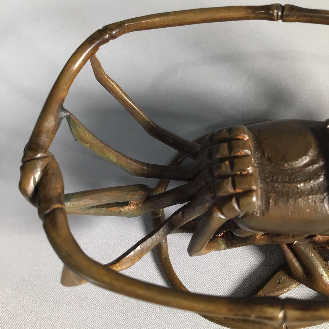 Ｍ９３２　蓋置　『銅製』『作家物』『笹蟹蓋置』　共箱　茶道具