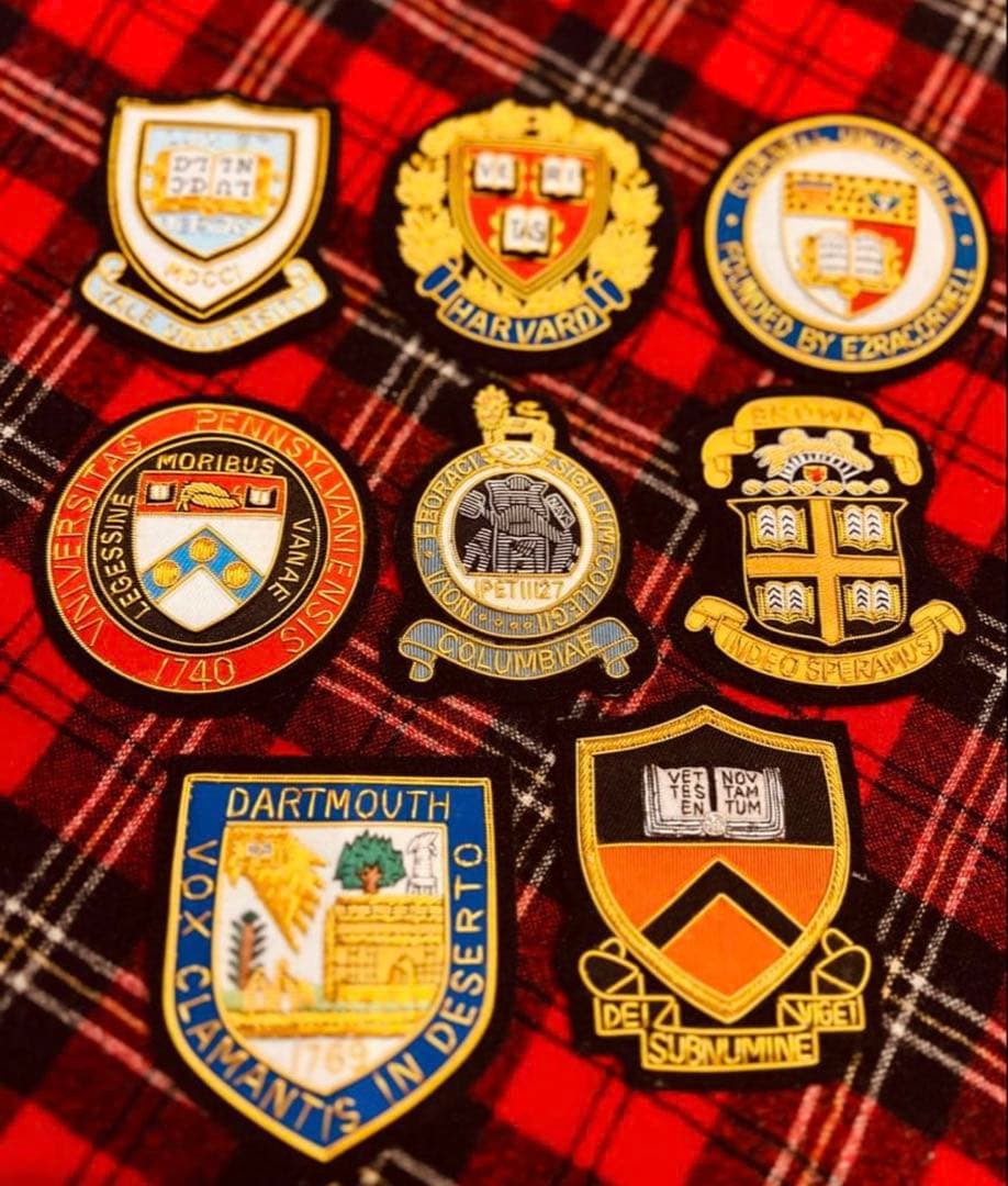 アイビーリーグ校章アメリカ東部8大学Harvardブレザーエンブレム大変希少です