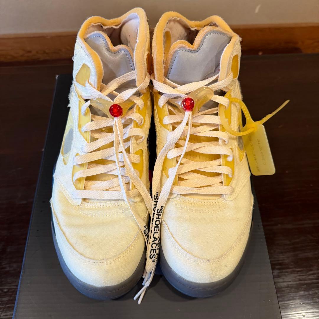 シューズ(男性用) NIKE OFF WHITE AIR JORDAN 5 RETRO SAIL 1