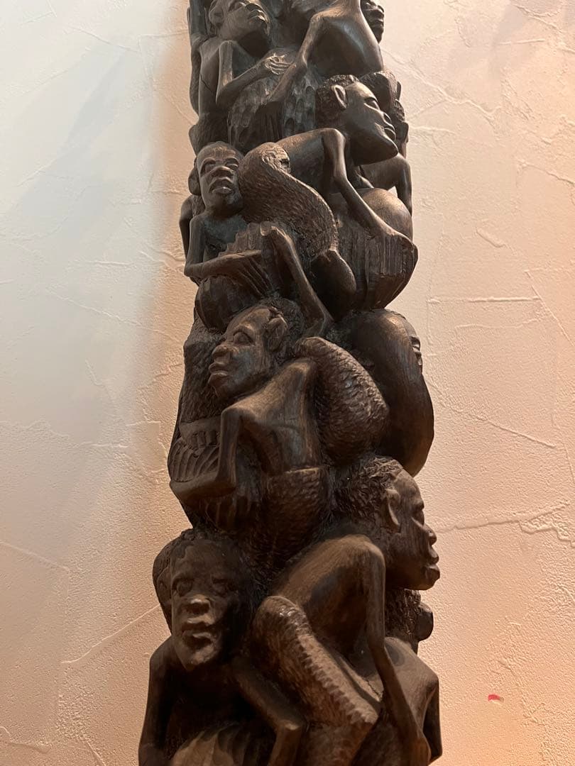 マコンデ彫刻/ウジャマ（黒檀）