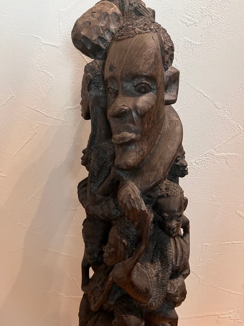 マコンデ彫刻/ウジャマ（黒檀）