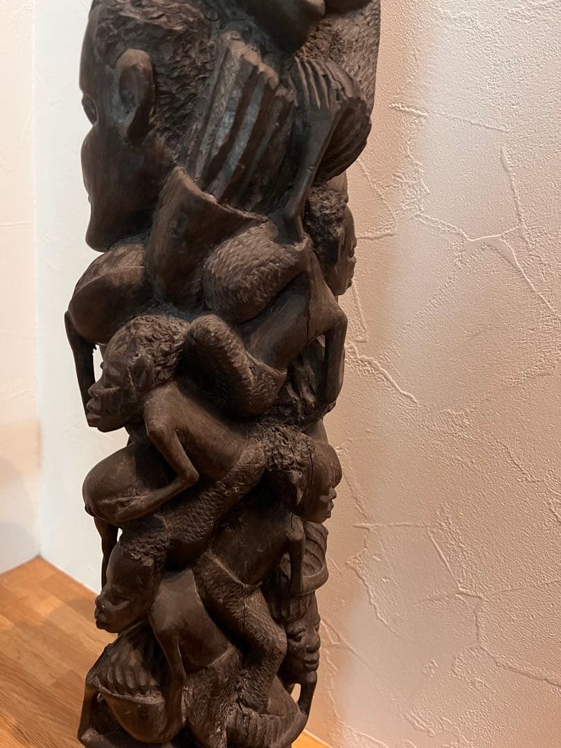 マコンデ彫刻/ウジャマ（黒檀）