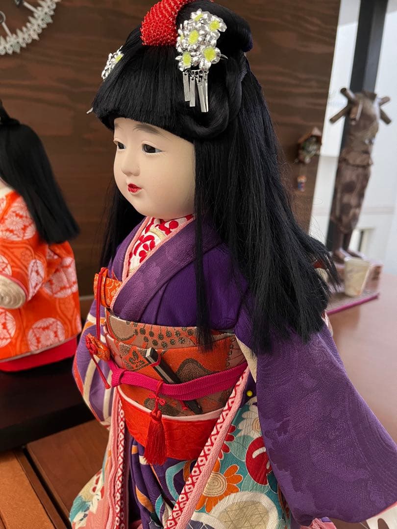 岩崎緋布氏の市松人形 約45cm