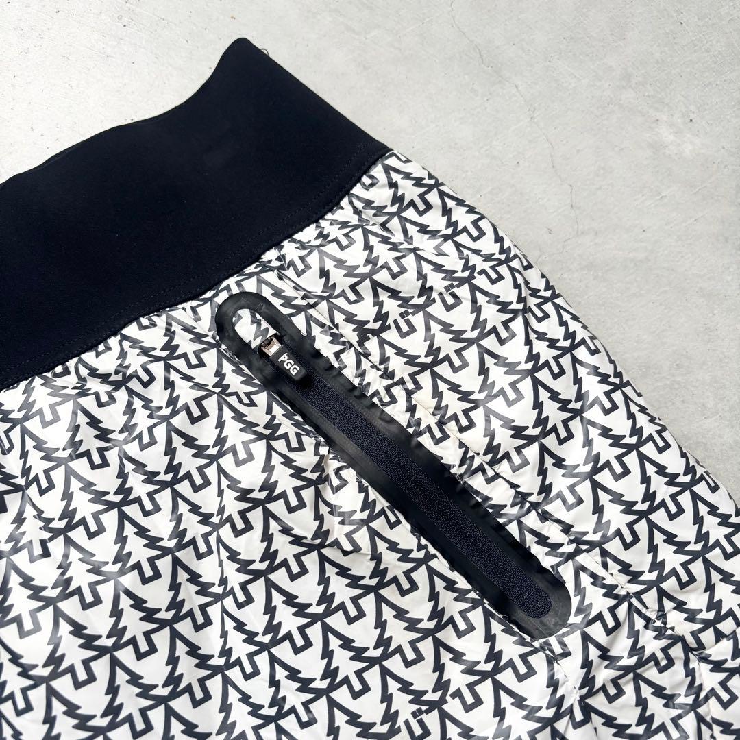 【22年】PGG ピージージー ナイロンタフタ×高通気フリーススカート ツリー柄