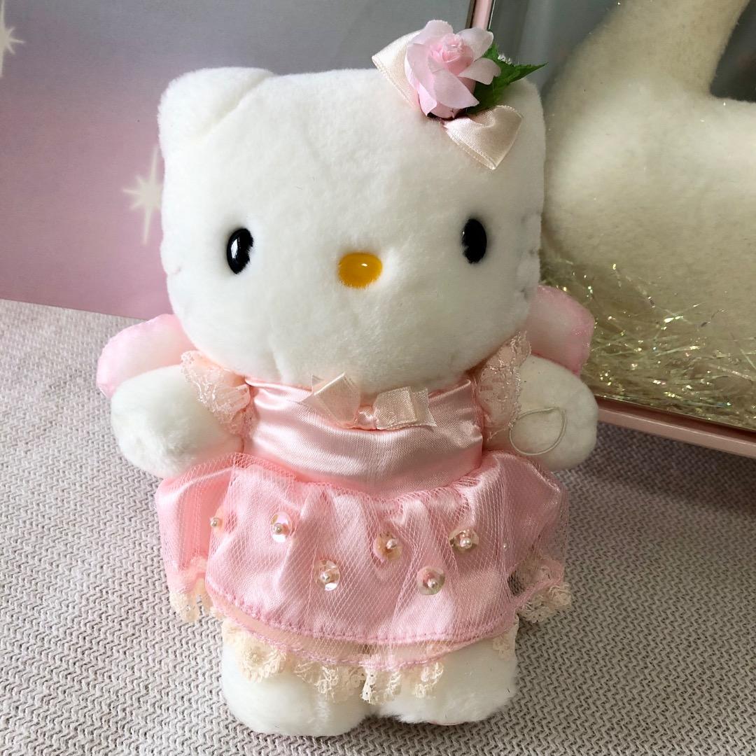 【キティ 】サンリオ25th スワン箱入 天使のキティ　グラス×4★メルカリ便★