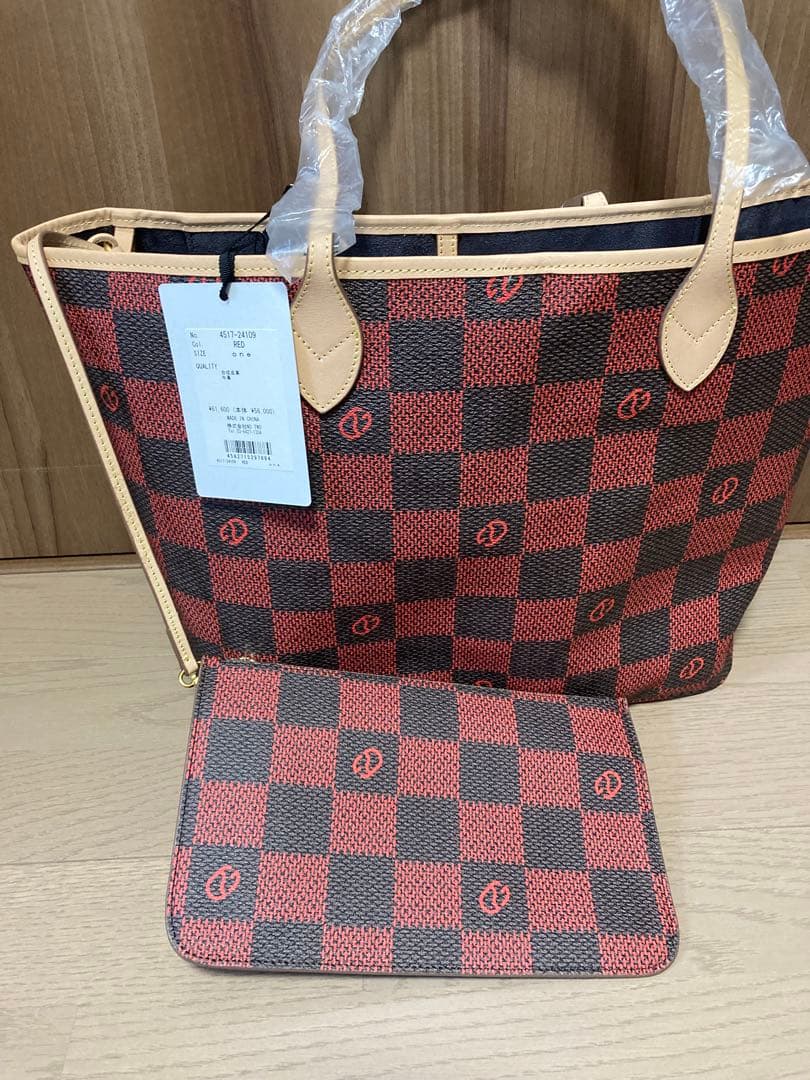 CPGゴルフ　新品　チェック柄ゴルフバッグ・ポーチ付き