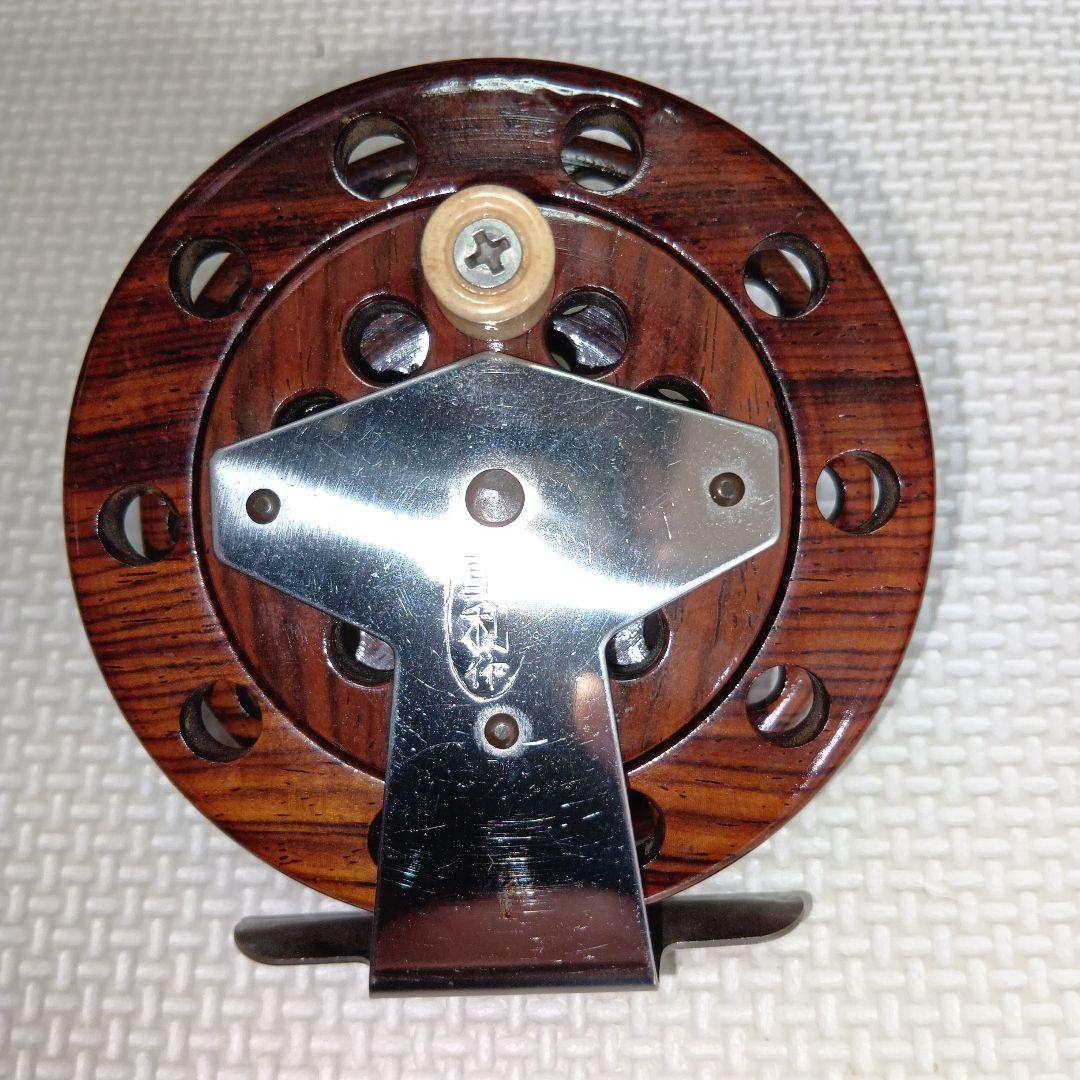 週末セール　重利　リール　黒柿　86ミリ　ベアリングなし