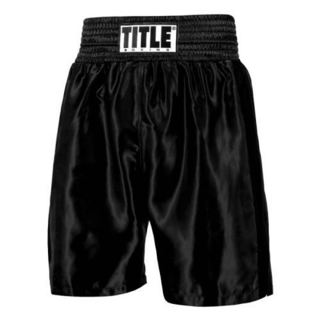 TITLE BOXING タイトル EDGE BOXING TRUNKS 黒 M