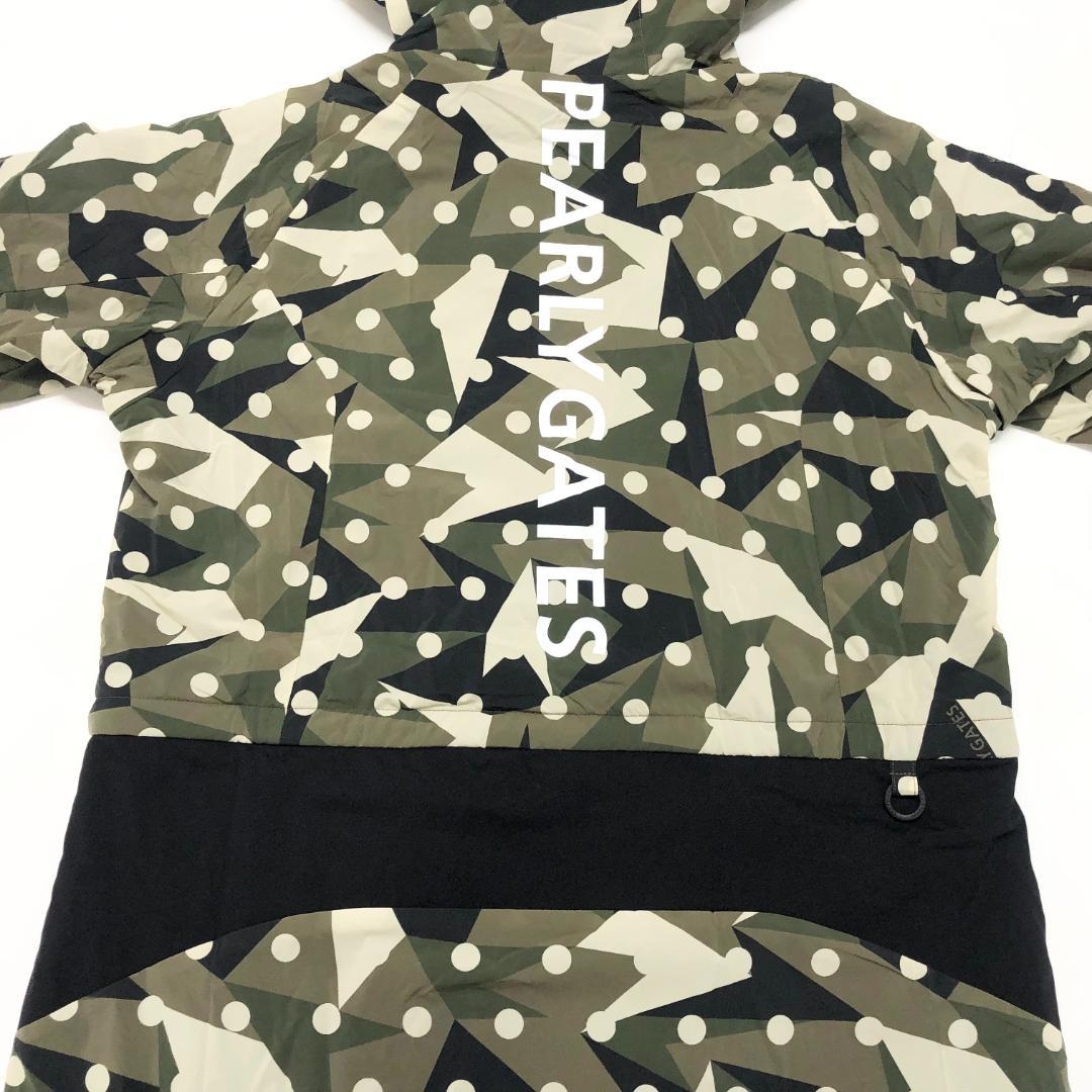 ○★新品未使用　パーリーゲイツ　カモドット柄　フーディコート　1　オリーブ系