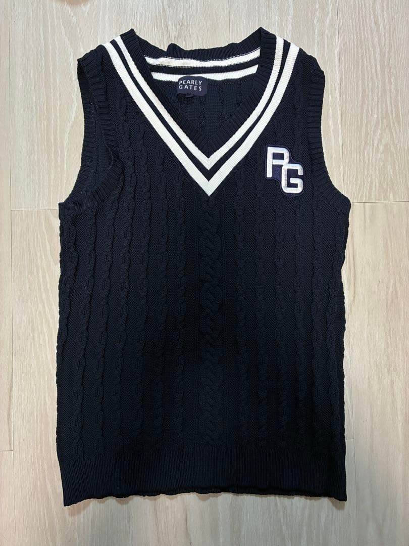 PEARLY GATES パーリーゲイツ ベスト ニット ネイビー サイズ2