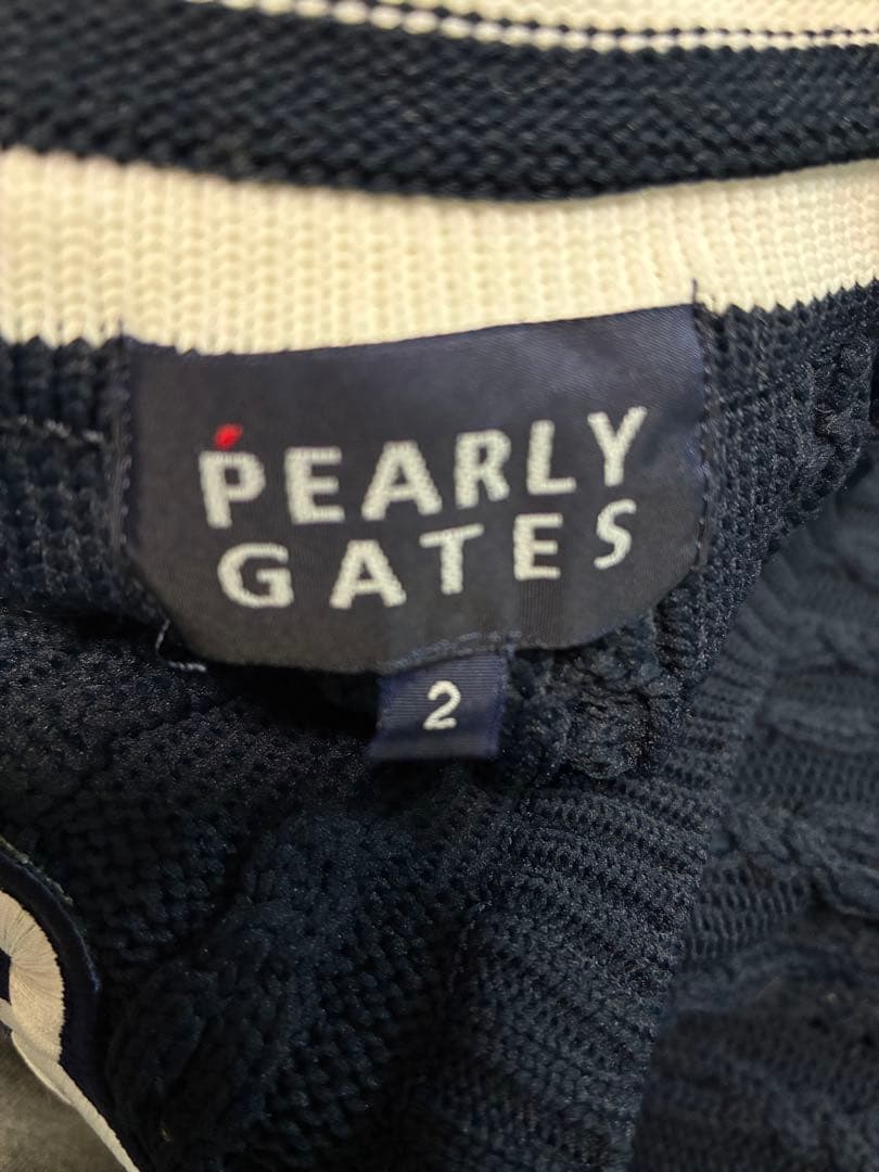 PEARLY GATES パーリーゲイツ ベスト ニット ネイビー サイズ2