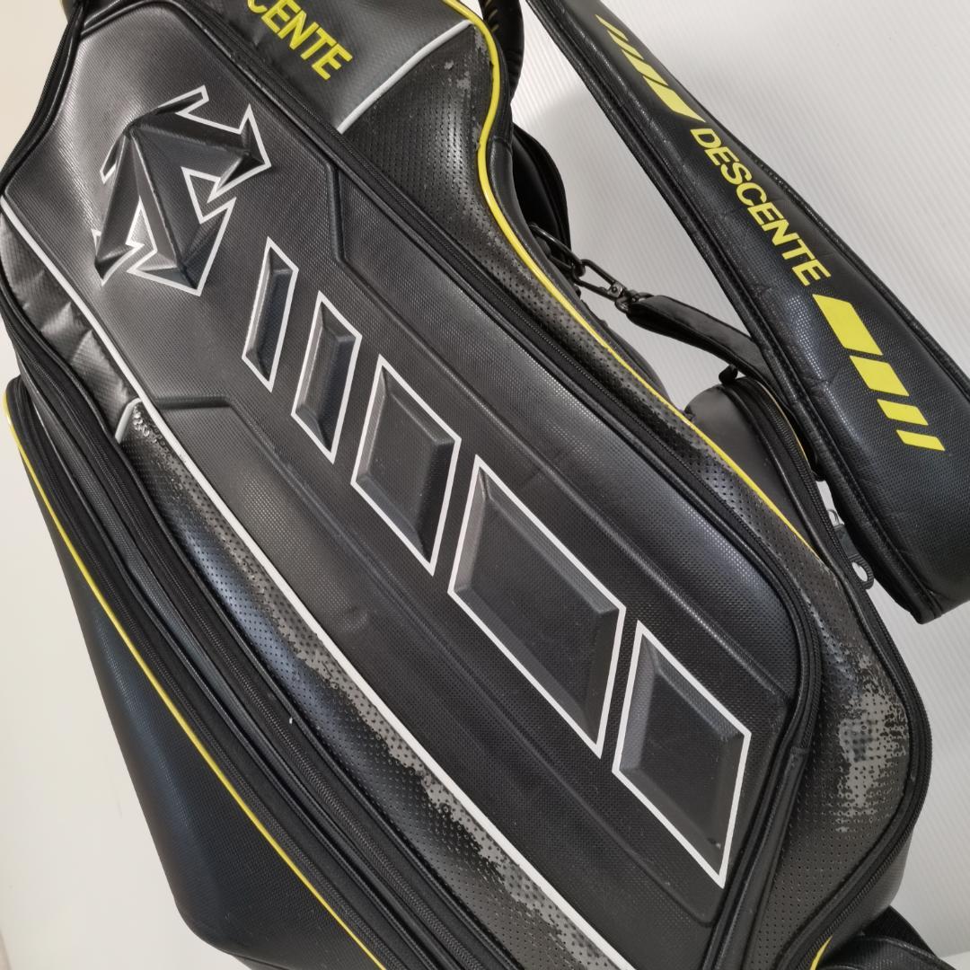 DESCENTE デサント 9.5型 大型 キャディバッグ ゴルフバッグ 黒
