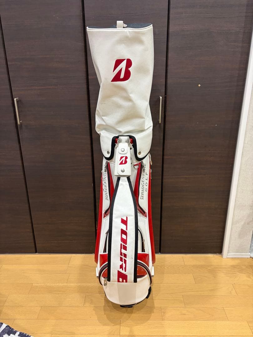 ブリヂストン Tour B キャディバッグ ホワイト・レッド