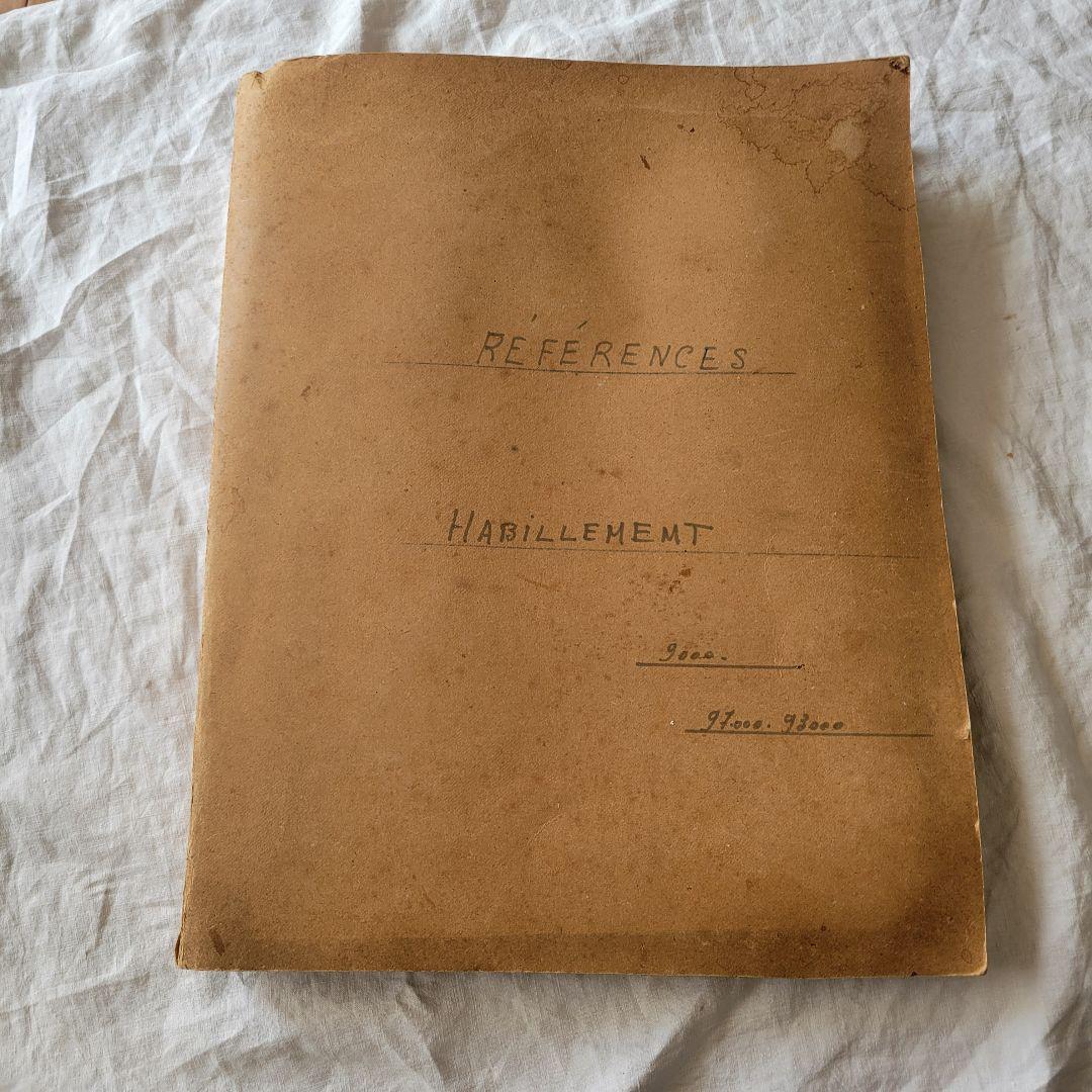 フランス　アンティーク　生地　見本帳