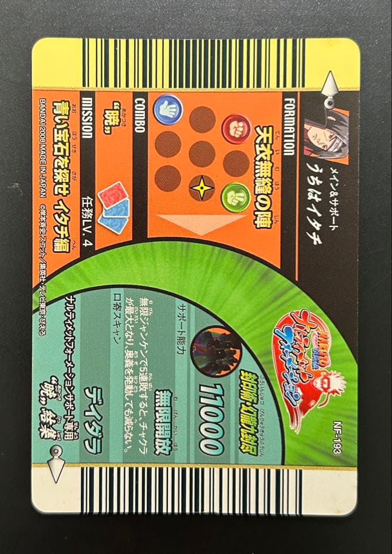 NARUTO ナルト　ナルティメットフォーメーション 暁 うちはイタチ ホロ