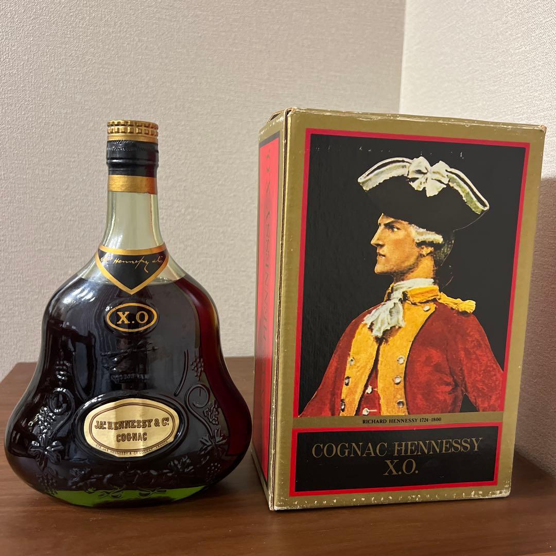 希少 旧ボトル Hennessy XO 金キャップ JA’s 箱付