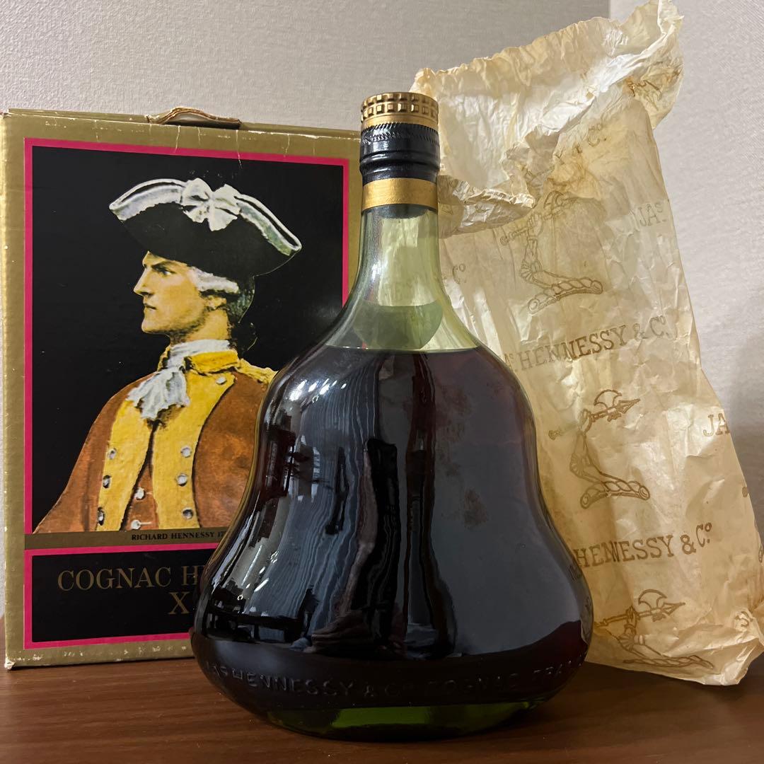 希少 旧ボトル Hennessy XO 金キャップ JA’s 箱付