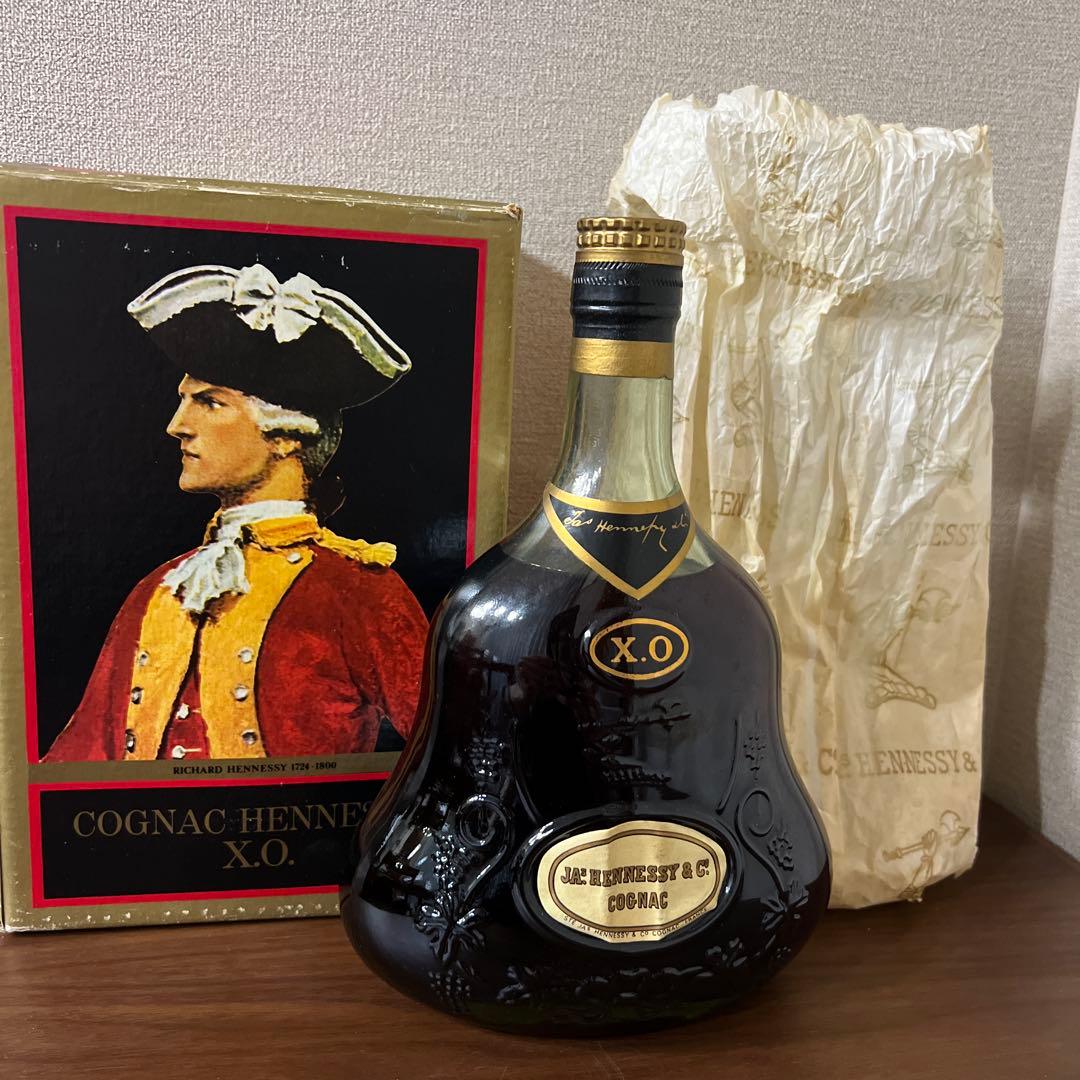 希少 旧ボトル Hennessy XO 金キャップ JA’s 箱付