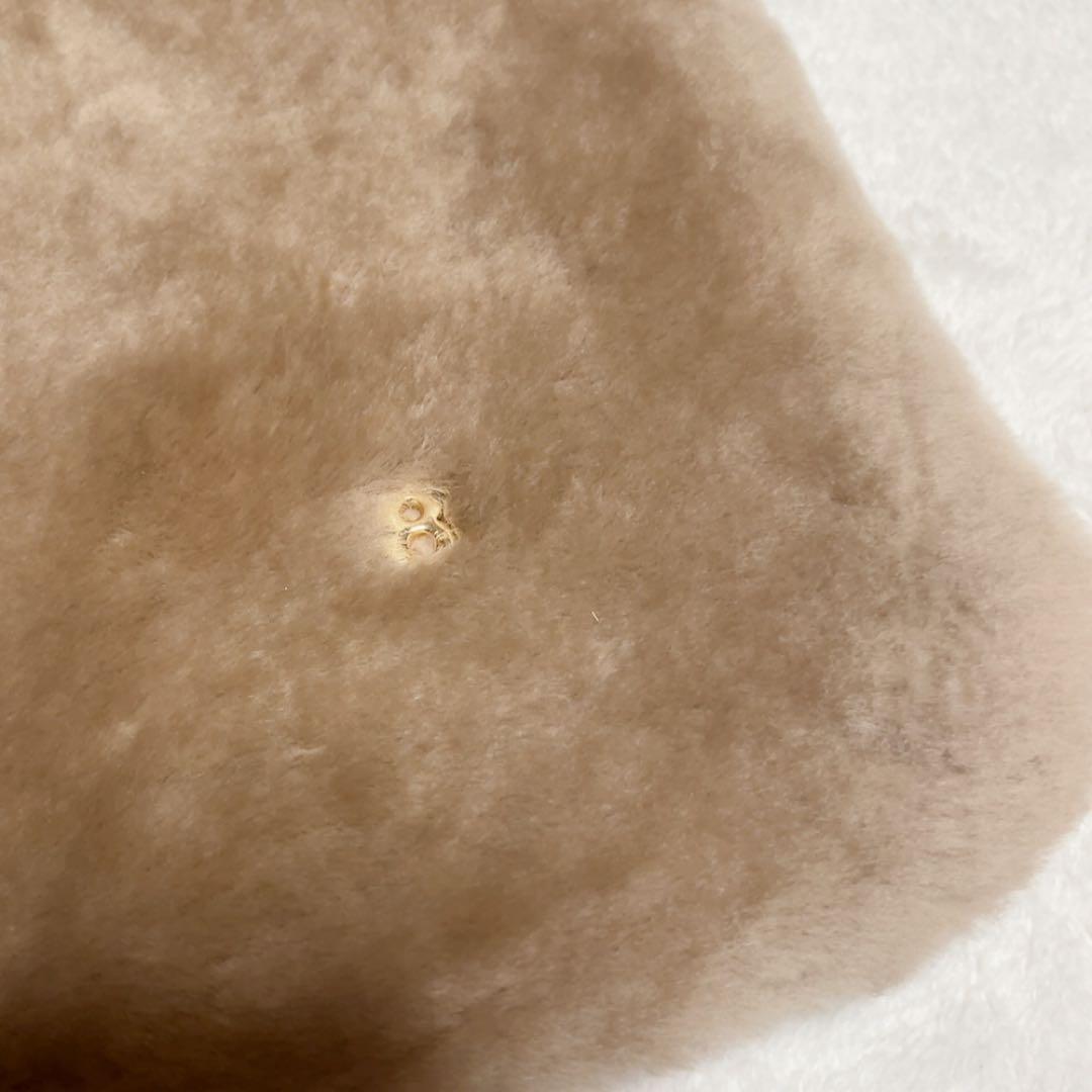 未使用　完売品　ムータ マリン クリアボストンバッグ　ブラウン　ファー　クラッチ