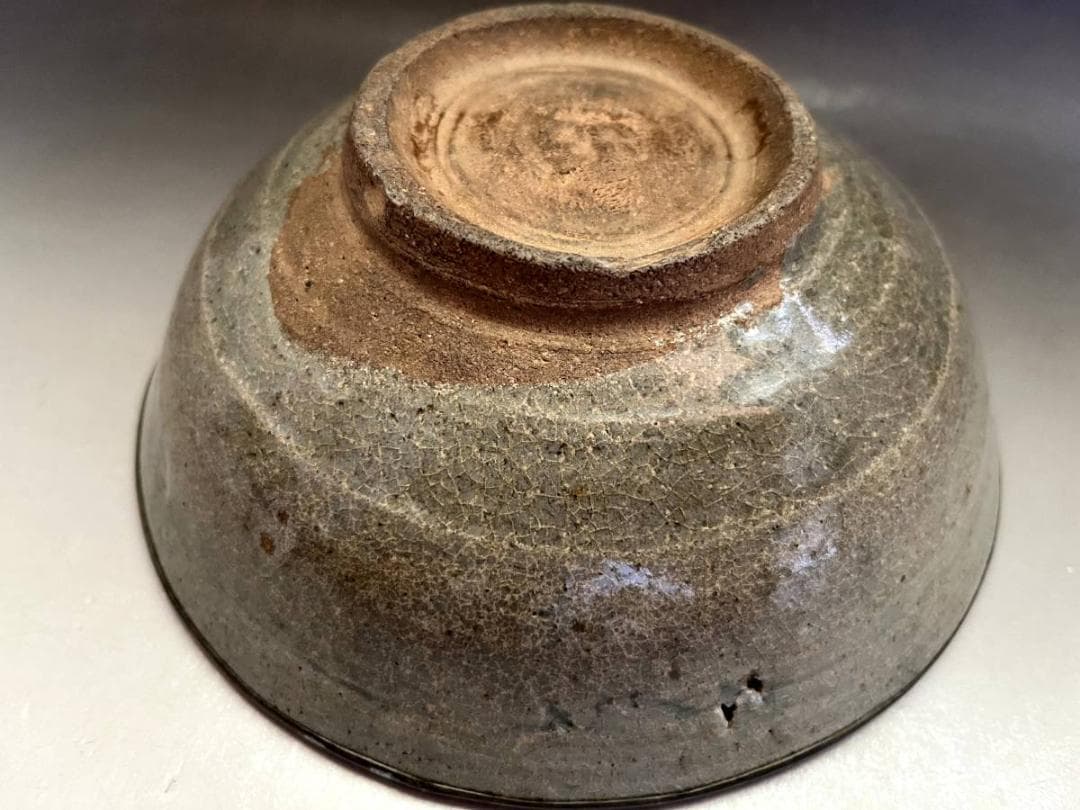 茶碗■三島茶碗 時代物 夏茶碗 仕覆付き(江戸期) 骨董品 お茶の先生所蔵品■