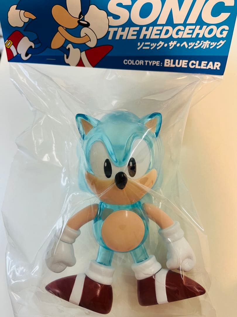 セガ　SOFVIPS ソニックザヘッジホッグ ブルークリア ソフビ フィギュア