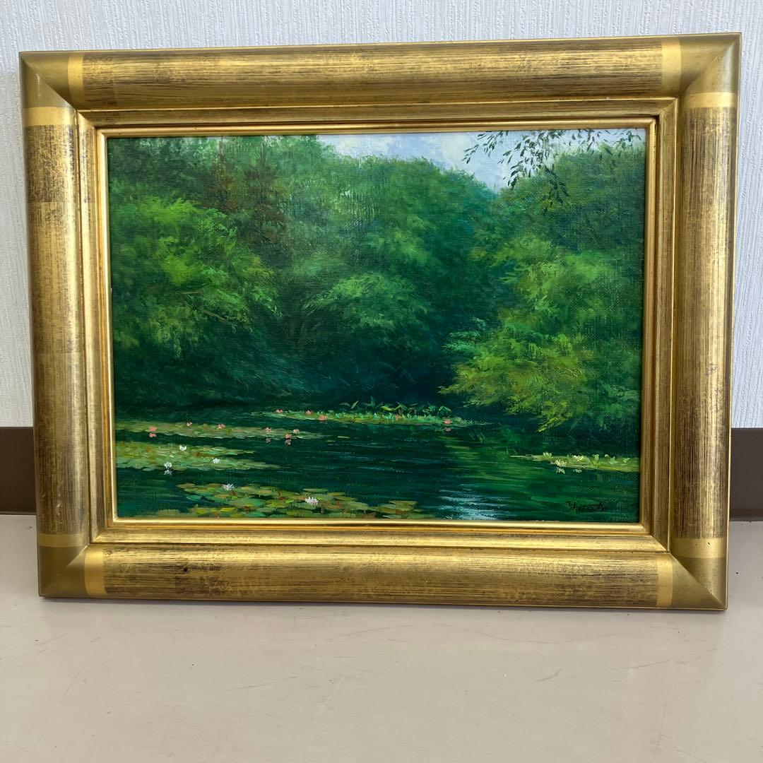 【睡蓮の森】佐藤保春　絵画　油絵