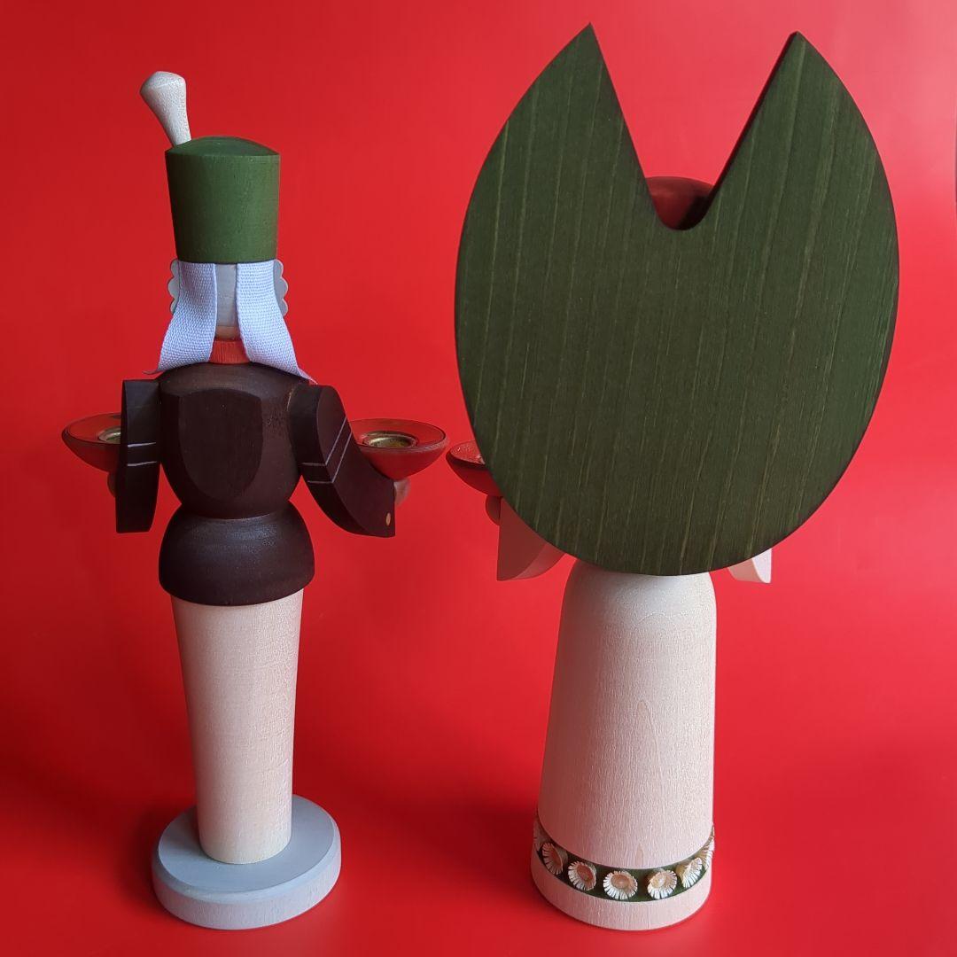 Wolfgang Braun 天使と鉱夫 （小）ナチュラル キャンドルスタンド