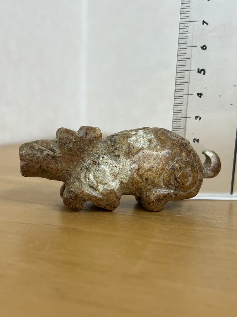 中国漢獣形古玉•翡翠発掘品　古美術品　唐物骨董アンティーク江戸コレクション　青磁