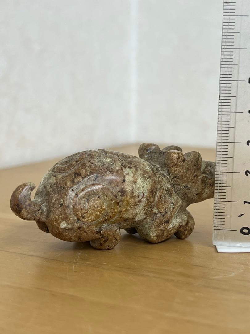 中国漢獣形古玉•翡翠発掘品　古美術品　唐物骨董アンティーク江戸コレクション　青磁