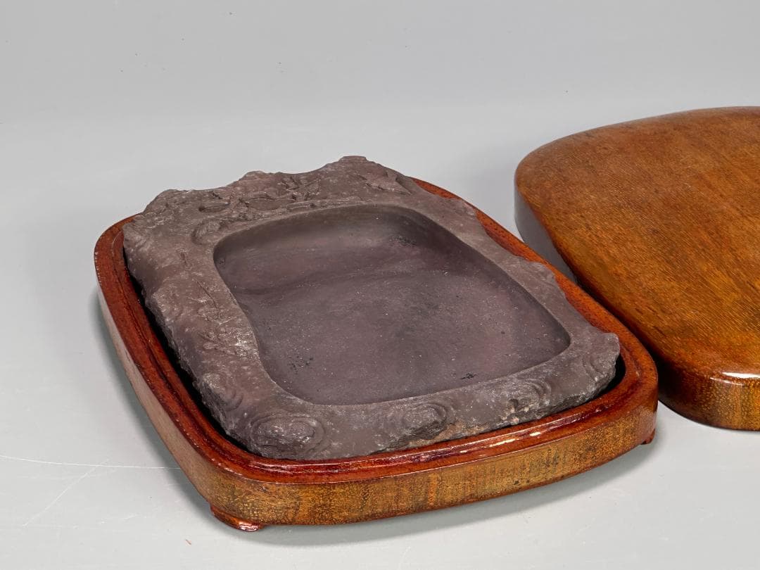 25.10.9-2 書道具　文房具　硯　梅文硯　唐硯