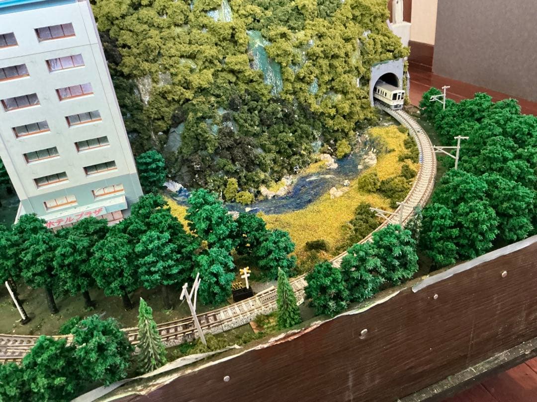 Nゲージ　西武秩父線風ジオラマ　(アクリルケース付)